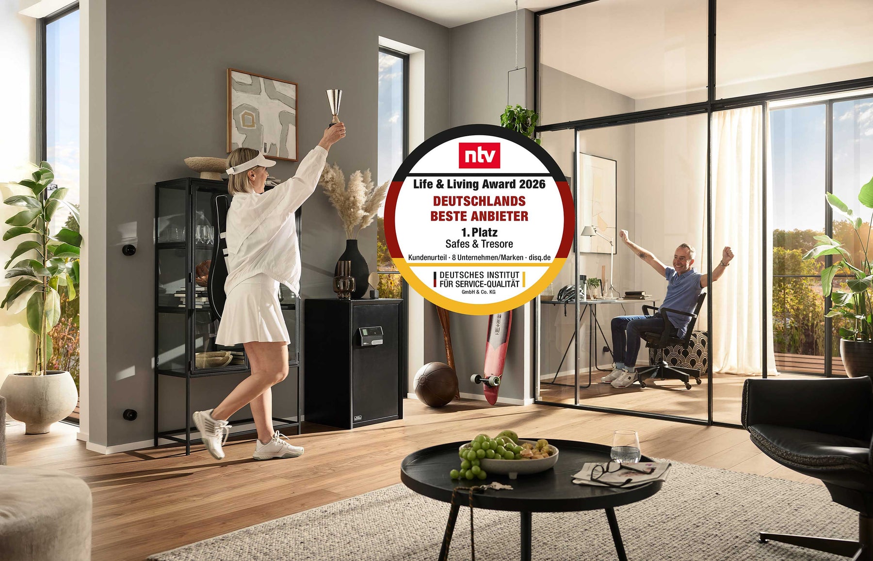 Caja fuerte BURG-WÄCHTER en un hogar y reconocimiento de la marca en Alemania